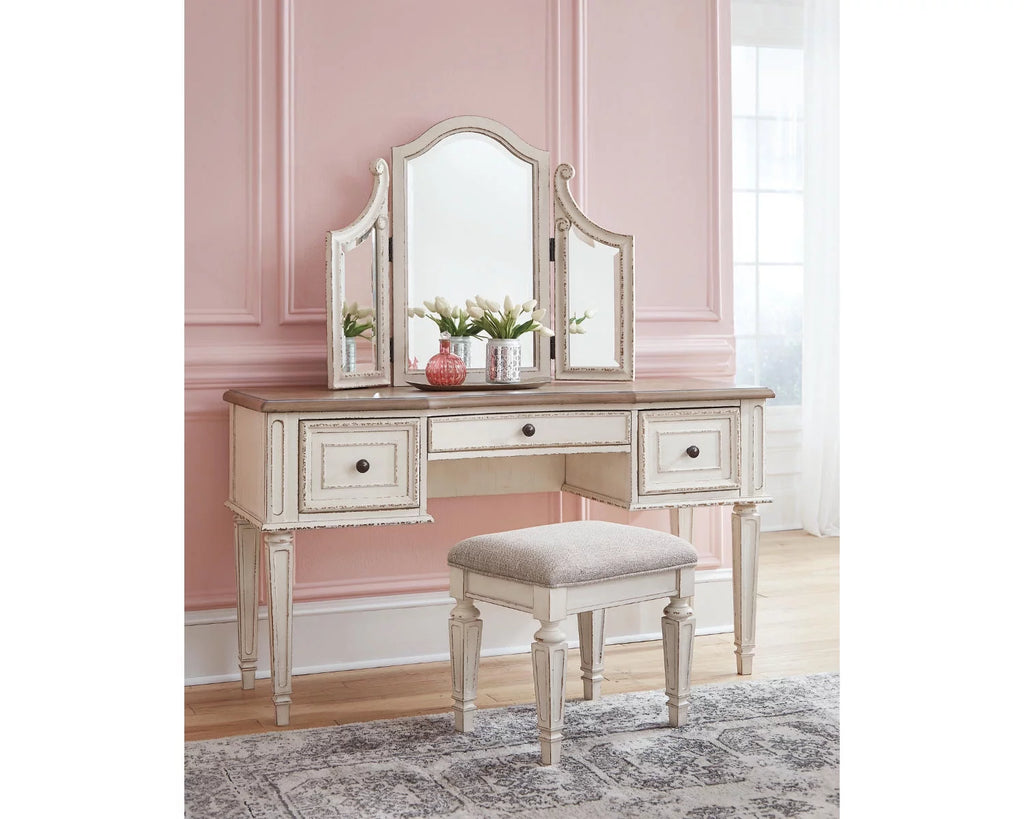 3 Drawer Vanity and Mirror with Stool S22528