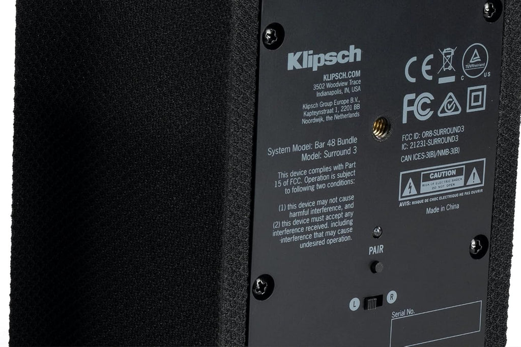 Black Surround 3 Speaker Pair H67019