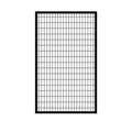 Black Powder-coat Steel Flat-top Yard Fence Gate S96424