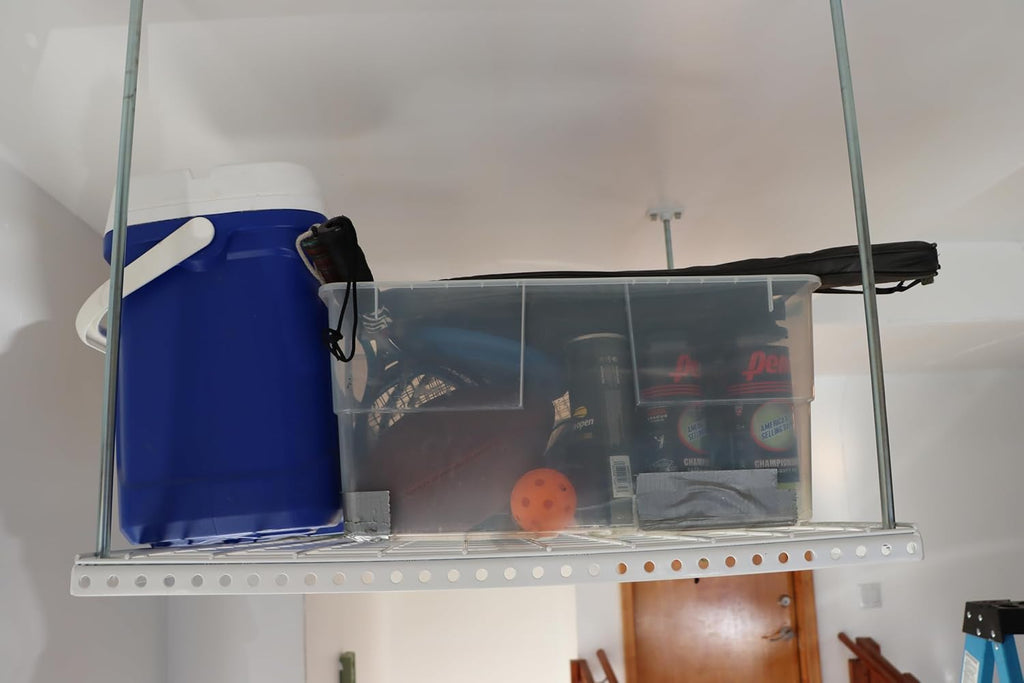 Adjustable Height Overhead Garage Door Ceiling Triple L Shaped Platform (31 in. W x 93 in D) O8539