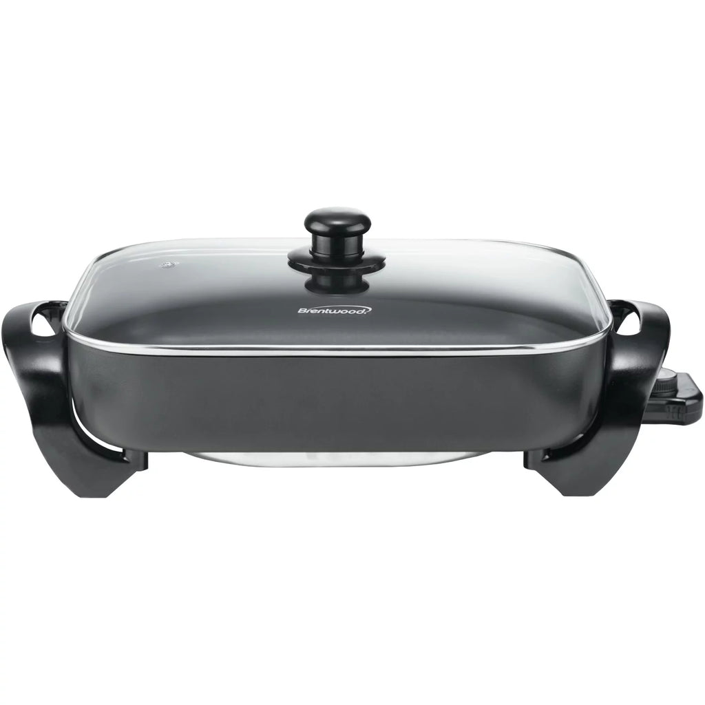 16" Non-Stick Electric Skillet with Glass Lid Black A275