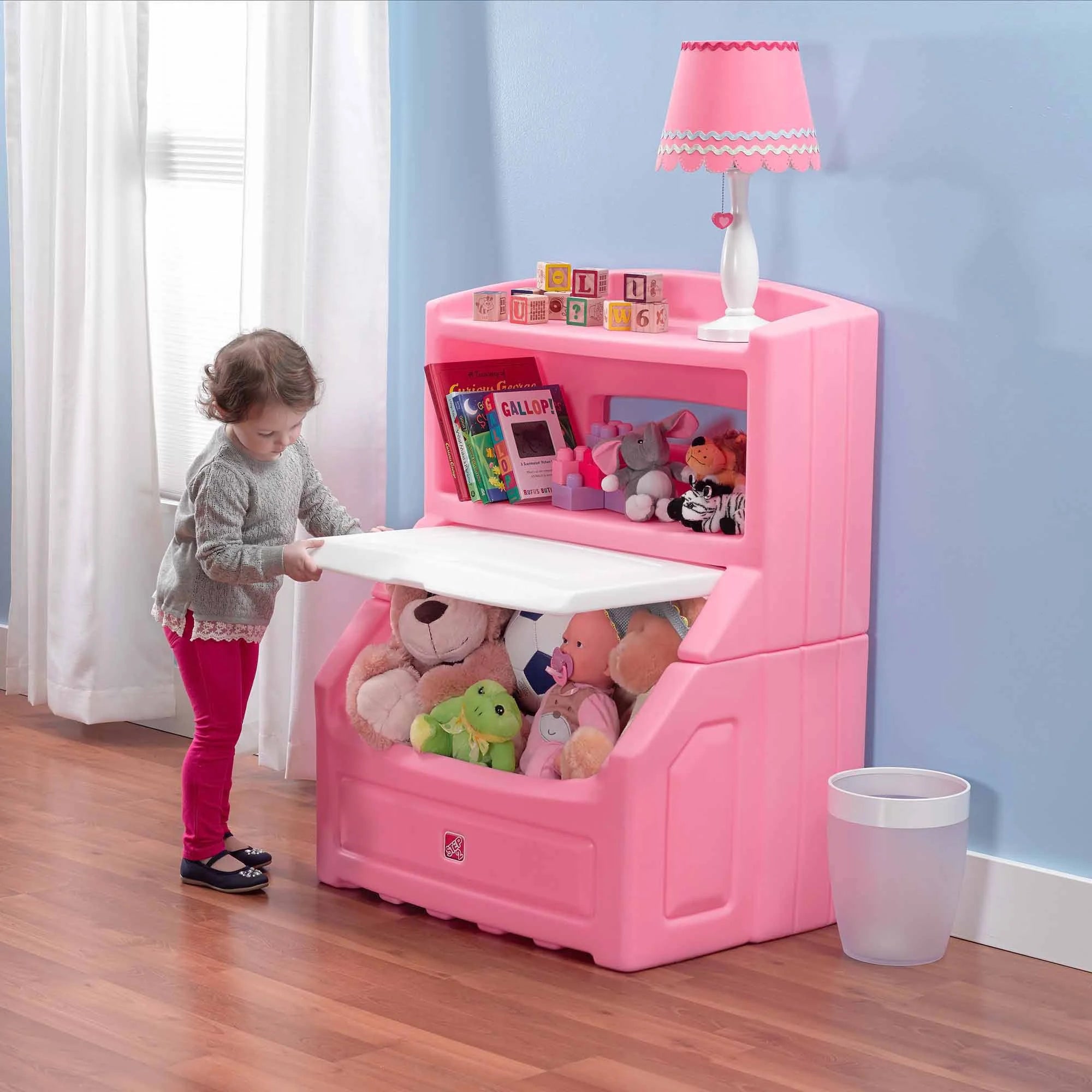 38"H Pink Plastic Toy Organizer K63737