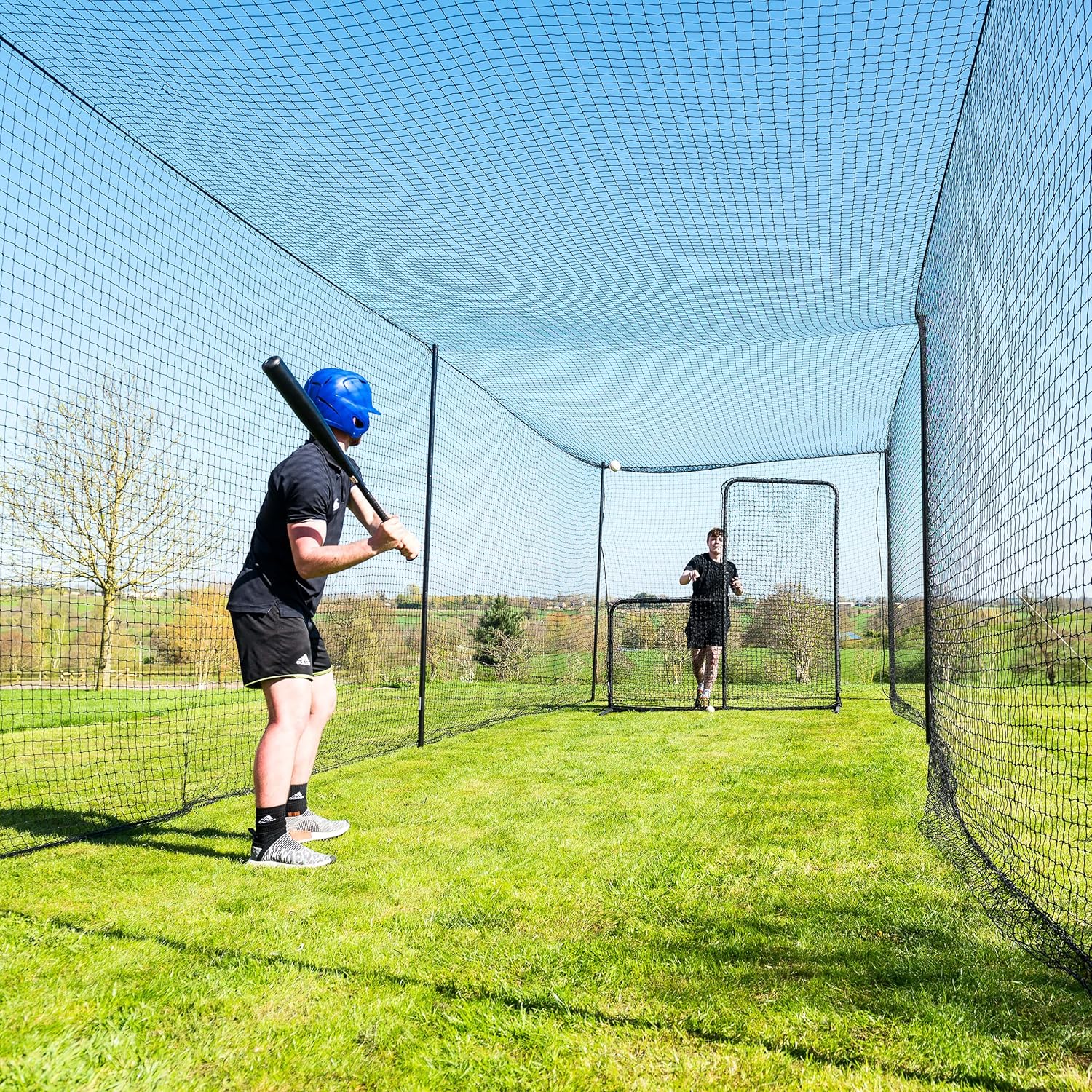 20’ 35’ 55’ 70’ Baseball Batting Cage with Steel Poles O701
