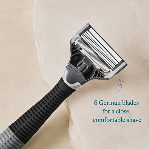 Mens Razor and 3 Razor Blade Refills (Ocean Blue) X566