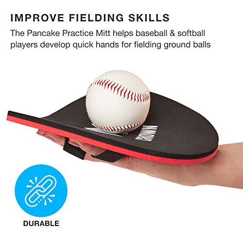 Pancake Baseball Practice Mitts - EVA Foam Infield Fielding Training Coaching Equipment - Ambidextrous, One Size Accessories - Thick, Flat Glove Substitute E1930