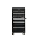 30 in. W 10-Drawer Gloss Black Tool Chest and Rolling Cabinet Set J923