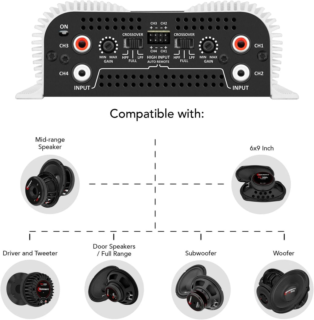 Compact 4 Channels 440 Watts Amplifier J740633