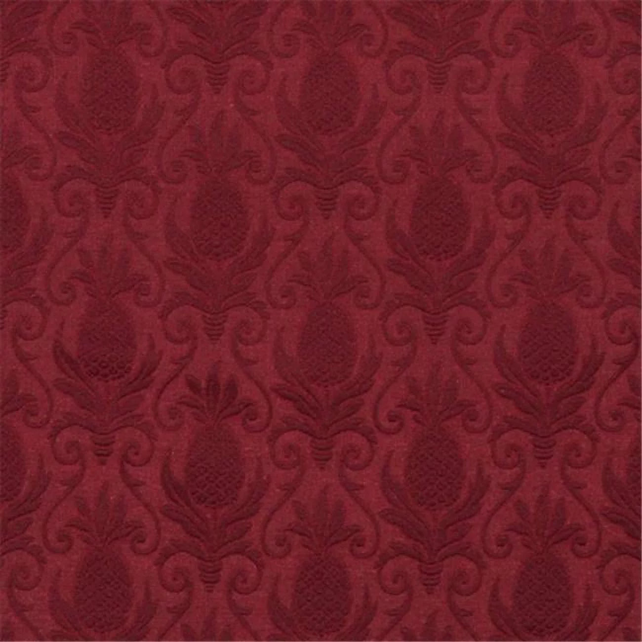Burgundy Pineapple Jacquard Woven Upholstery Fabric R763