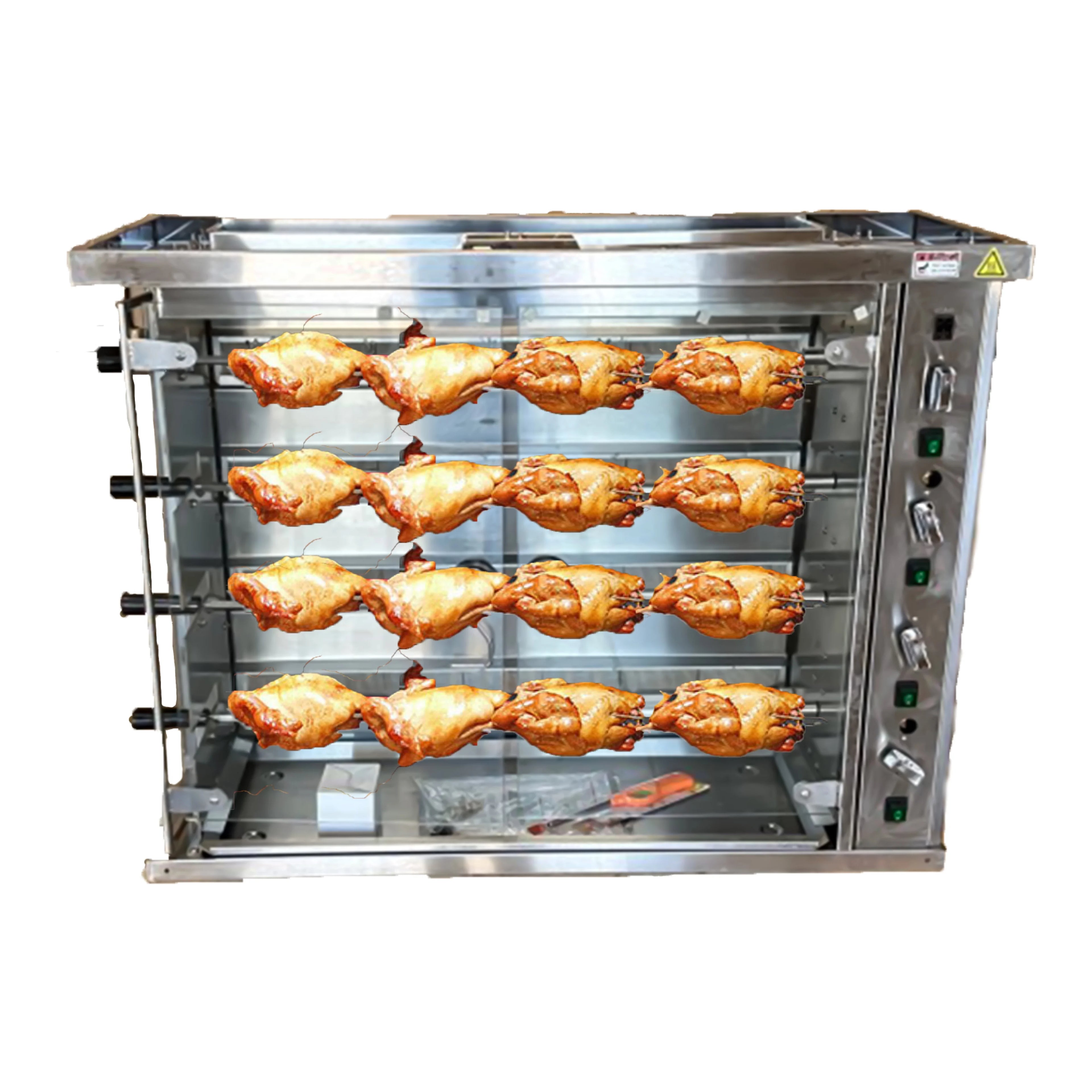84,000BTU Natural Gas Rotisserie Oven Grill Roaster with Auto Rotating Skewers T833384
