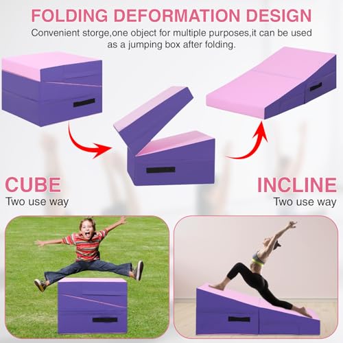 48"x24" Folding Incline Cheese Wedge Gymnastics Mat T8293