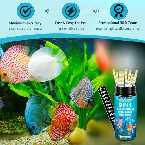 9-in-1 100 Strips Aquarium Water Test Strips U5334