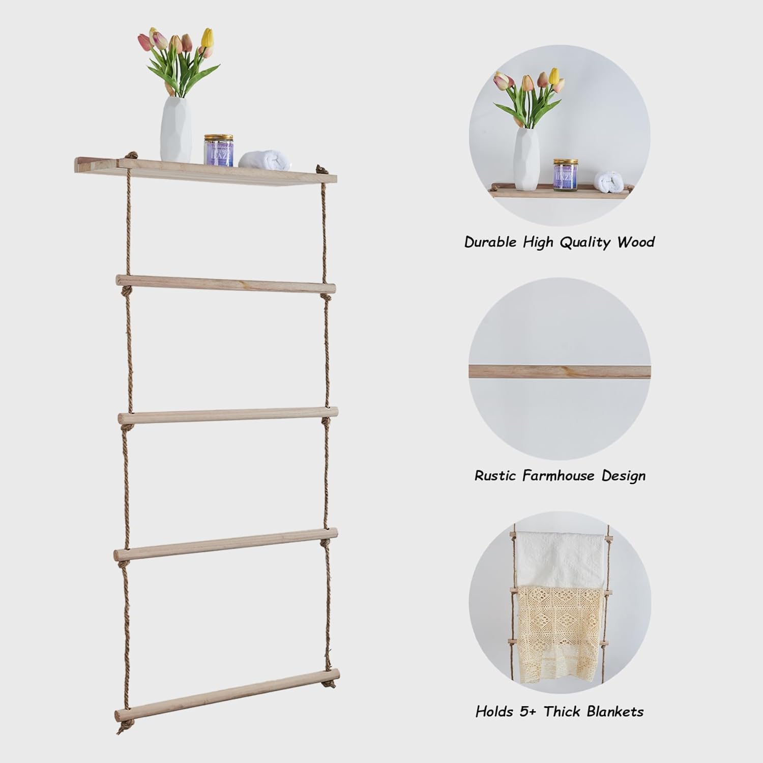 Wooden Blanket Ladder T2511