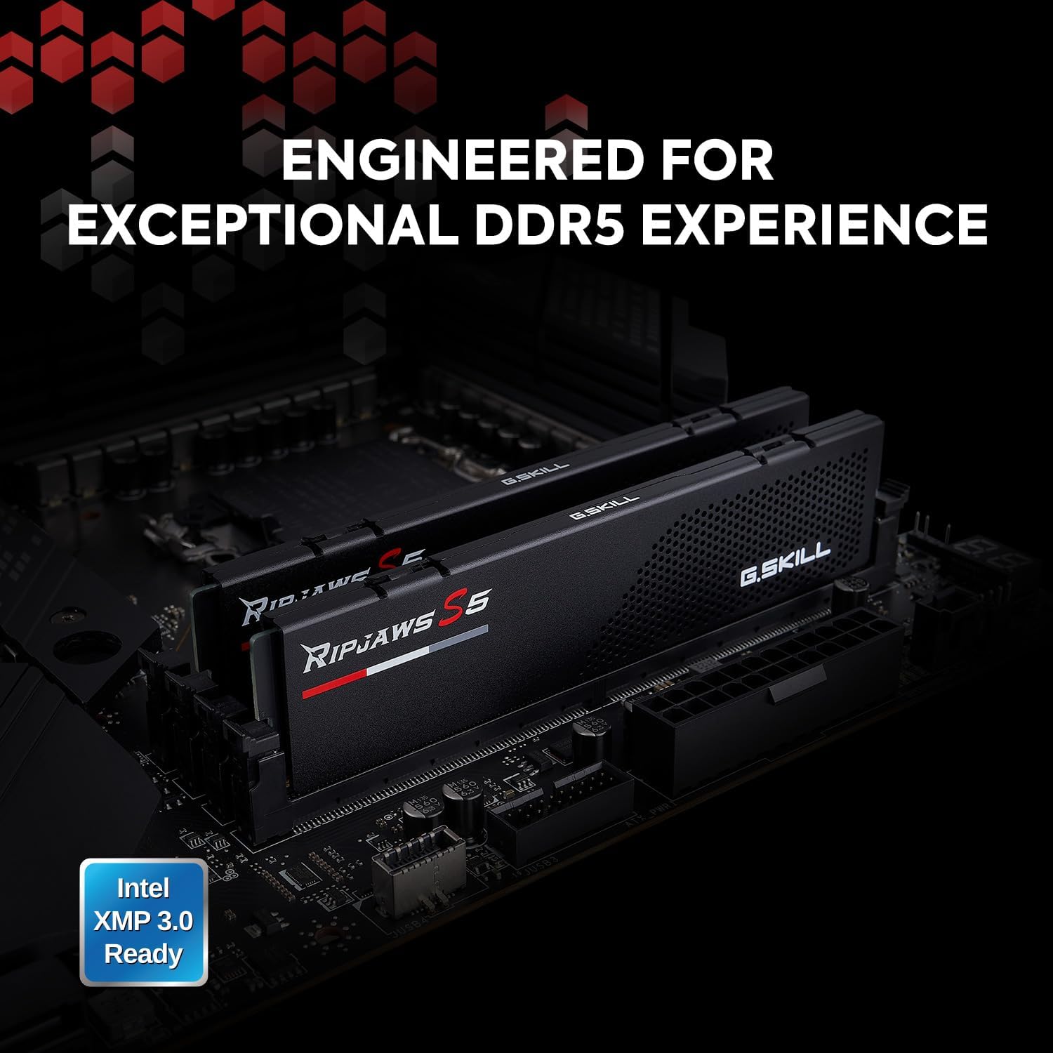 DDR5 RAM 32GB (2x16GB) 6600MT/s CL34-40-40-105 Matte Black Desktop Computer Memory L3605