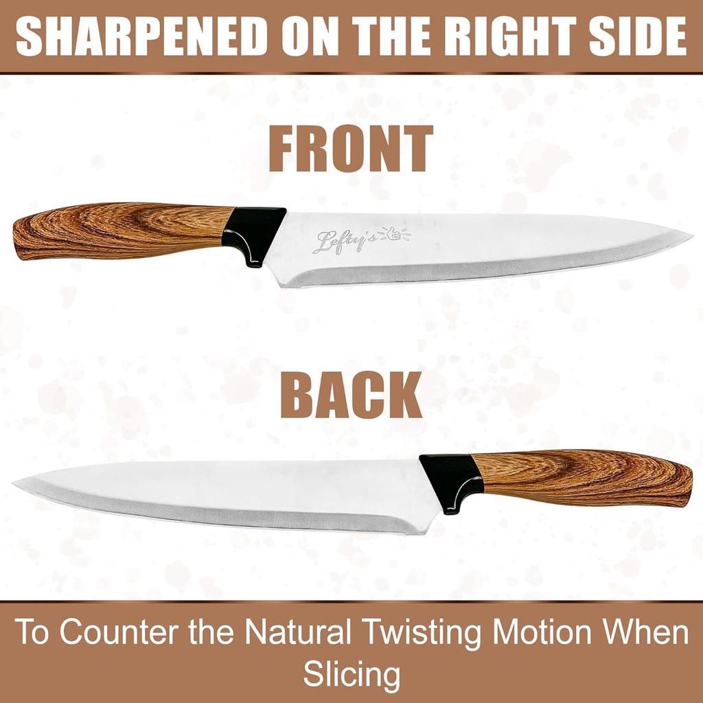 Left Handed Chef Knife - Stainless Steel Blade X87395