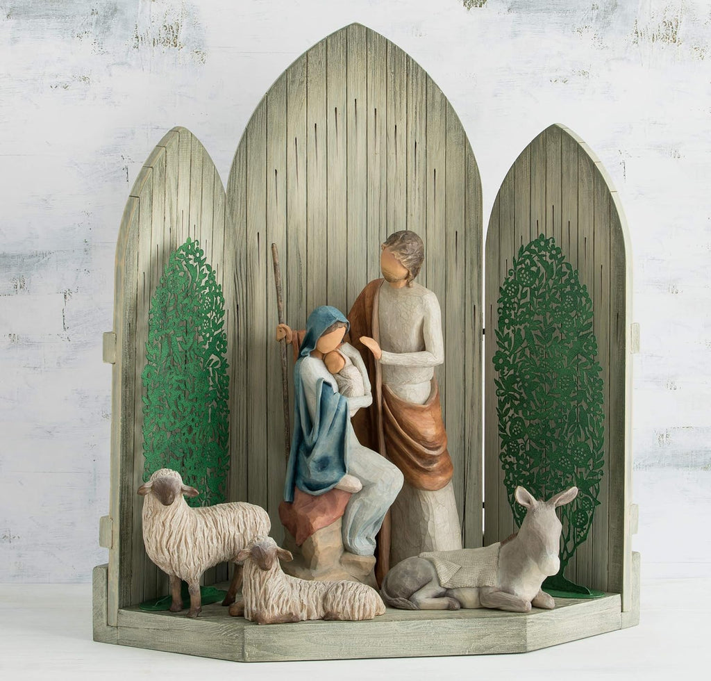 hand-painted nativity backdrop A99612