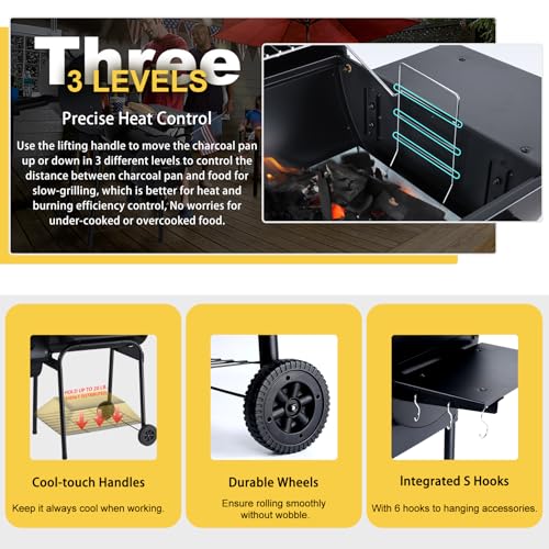 Charcoal Grill Offset Smoker P386270