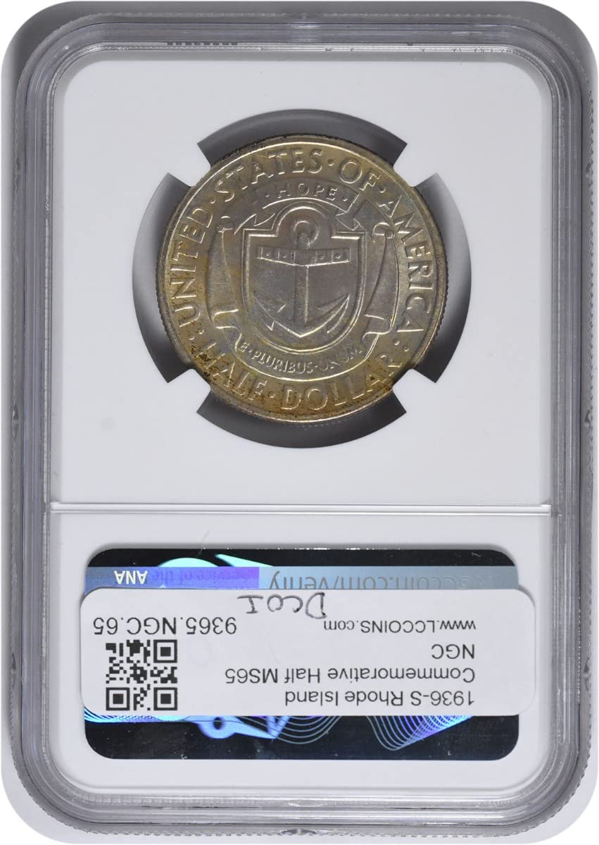 1936 S Rhode Island Commemorative Silver Half B933