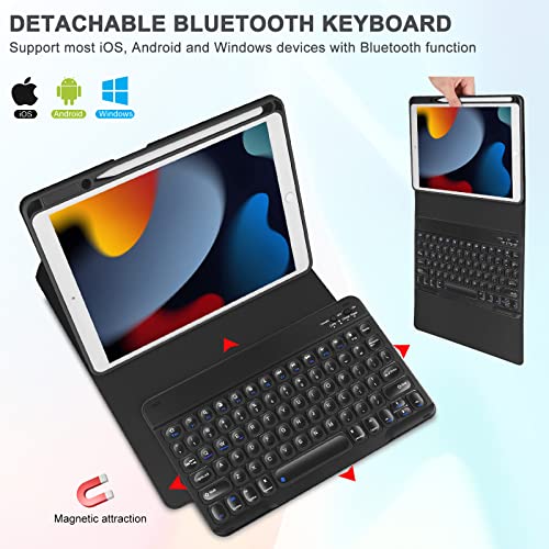 Teal Detachable BT Keyboard Case for iPad 10.2 Y367581