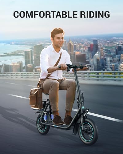 Black 12" Electric Scooter with Basket L908807