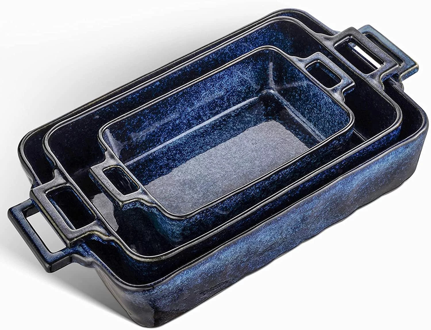 7-Piece Porcelain Blue Bakeware Set V419149
