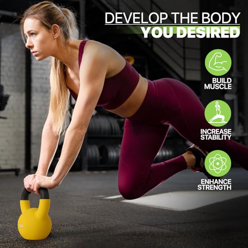 Neoprene Coated Solid Cast Iron Kettlebell T3382