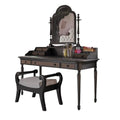 Solid Wood Dressing Table and Chair Combination Vanity Desk R906776