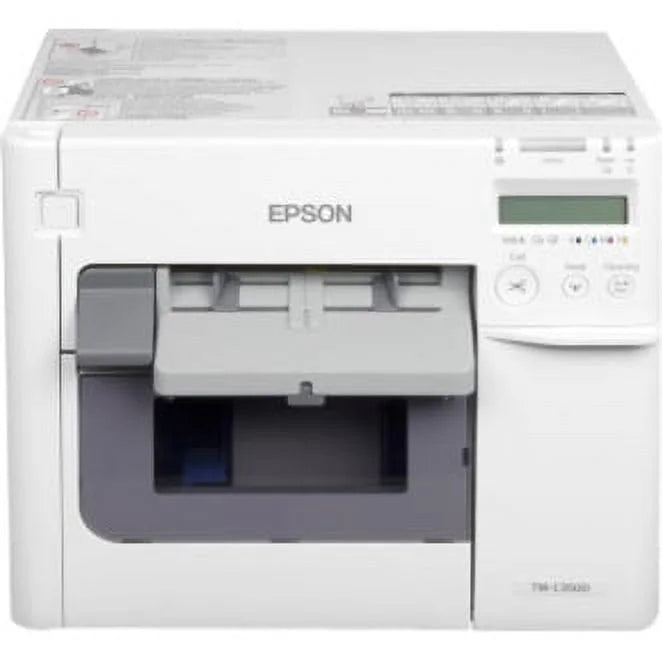 White Desktop Inkjet Label Printer with Cutter M238279