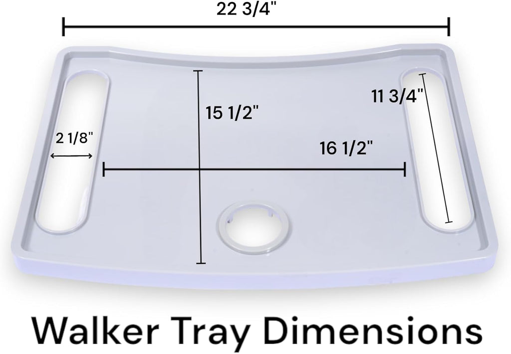 Molded Walker Tray with Cup Holder T1765