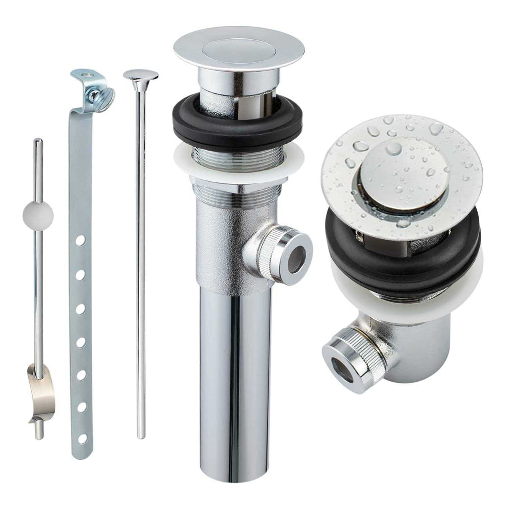 Sink Pop-Up Drain Stopper Assembly with Lift Rod and Overflow P60460