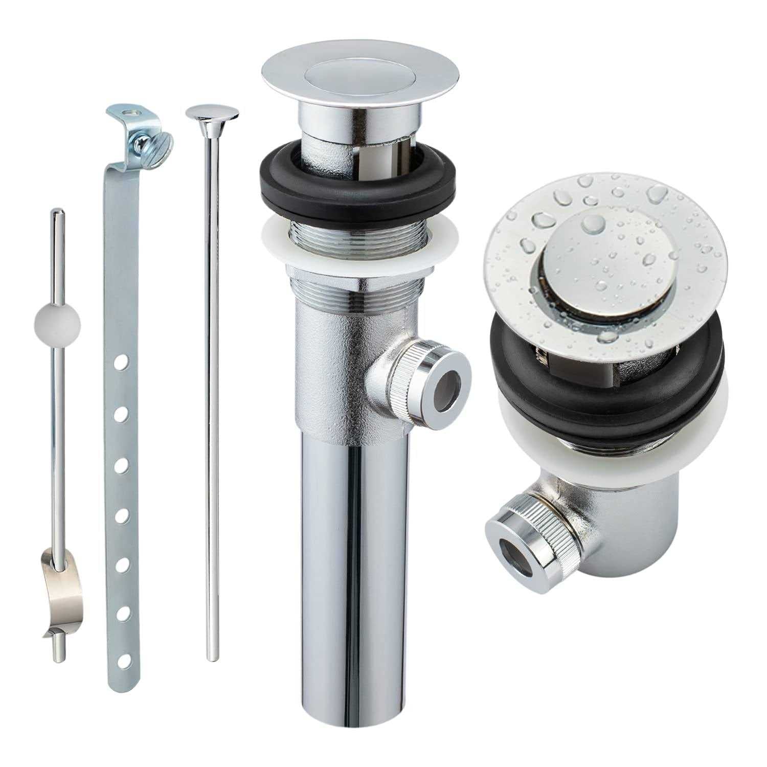 Sink Pop-Up Drain Stopper Assembly with Lift Rod and Overflow P60460