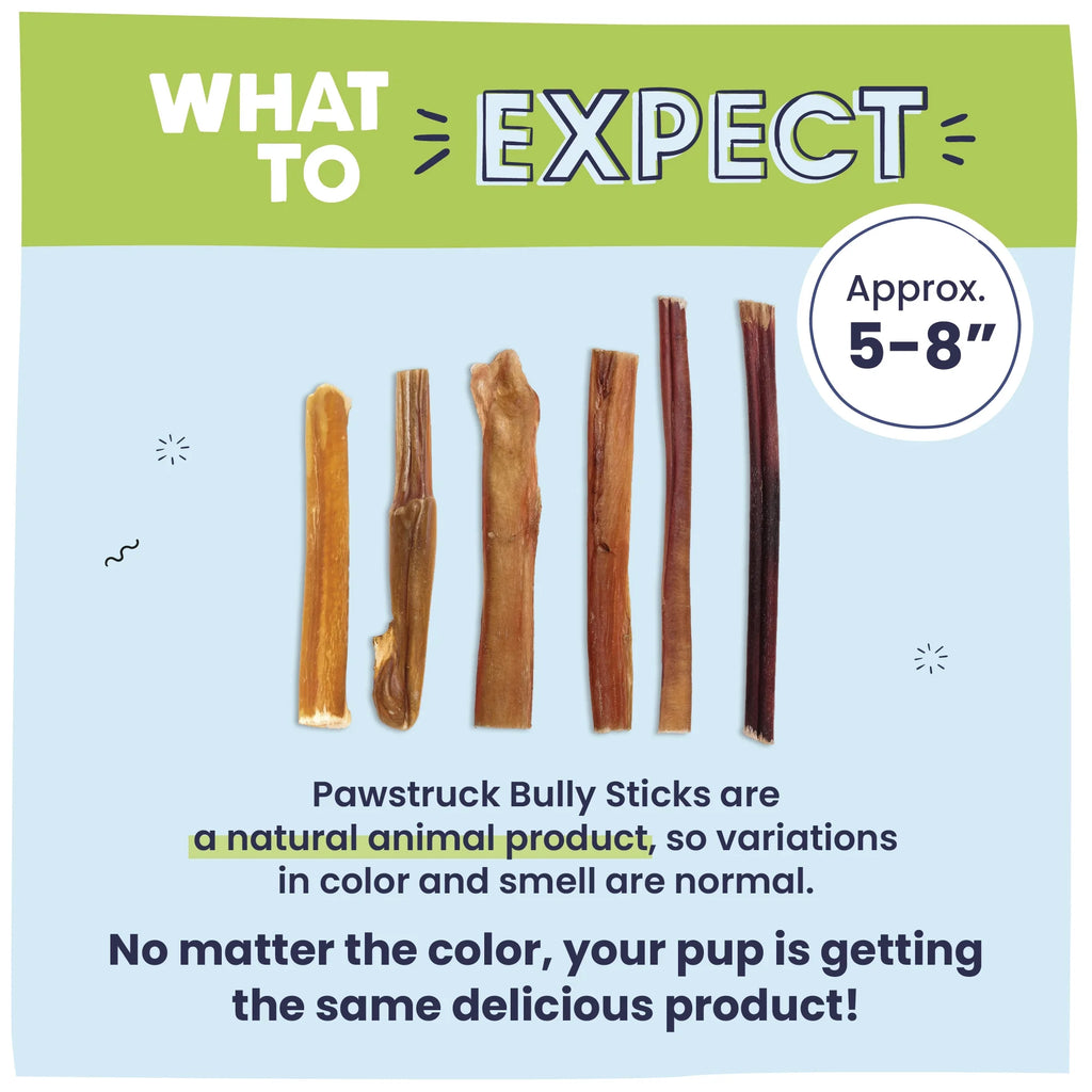 Natural 5-8" Beef Bully Sticks, 8 oz. Bag E78278