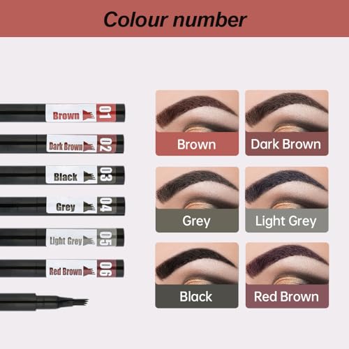 2Pcs Microblading Eyebrow Pen 4 Fork Tip Y57368