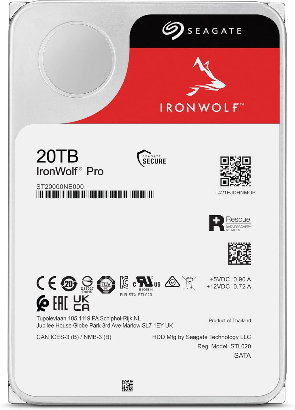 20TB NAS Internal Hard Drive HDD 3.5 Inch SATA 7200 RPM T426