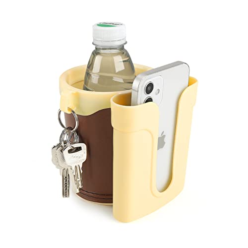 3-in-1 Bike Cup Holder with Cell Phone Keys Holder, Grey Green T4693