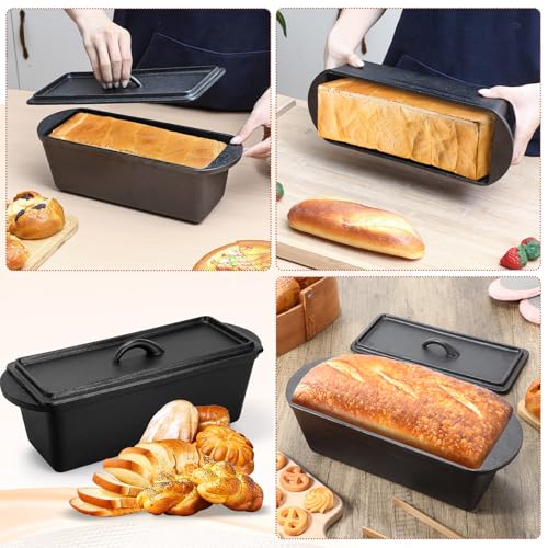 Cast Iron Bread Loaf Pan with Lid 13 x 5 x 4 Inches X3642