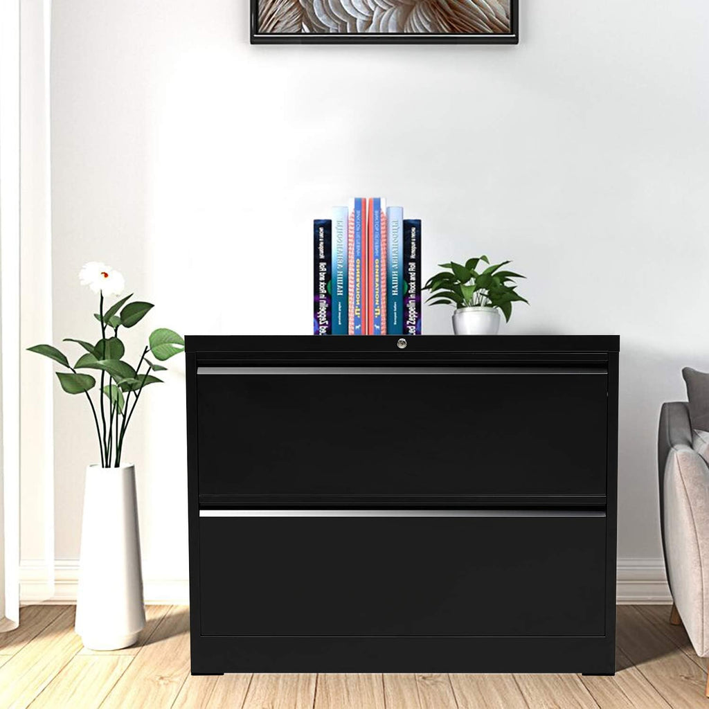 White Metal 3 Drawer File Cabinet with Lock G47883