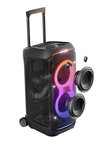 Portable Party Speaker with Telescopic Handle & Wheels (Black) G2699