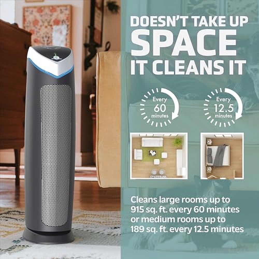 HEPA 13 Air Purifier, Black, 28" G124