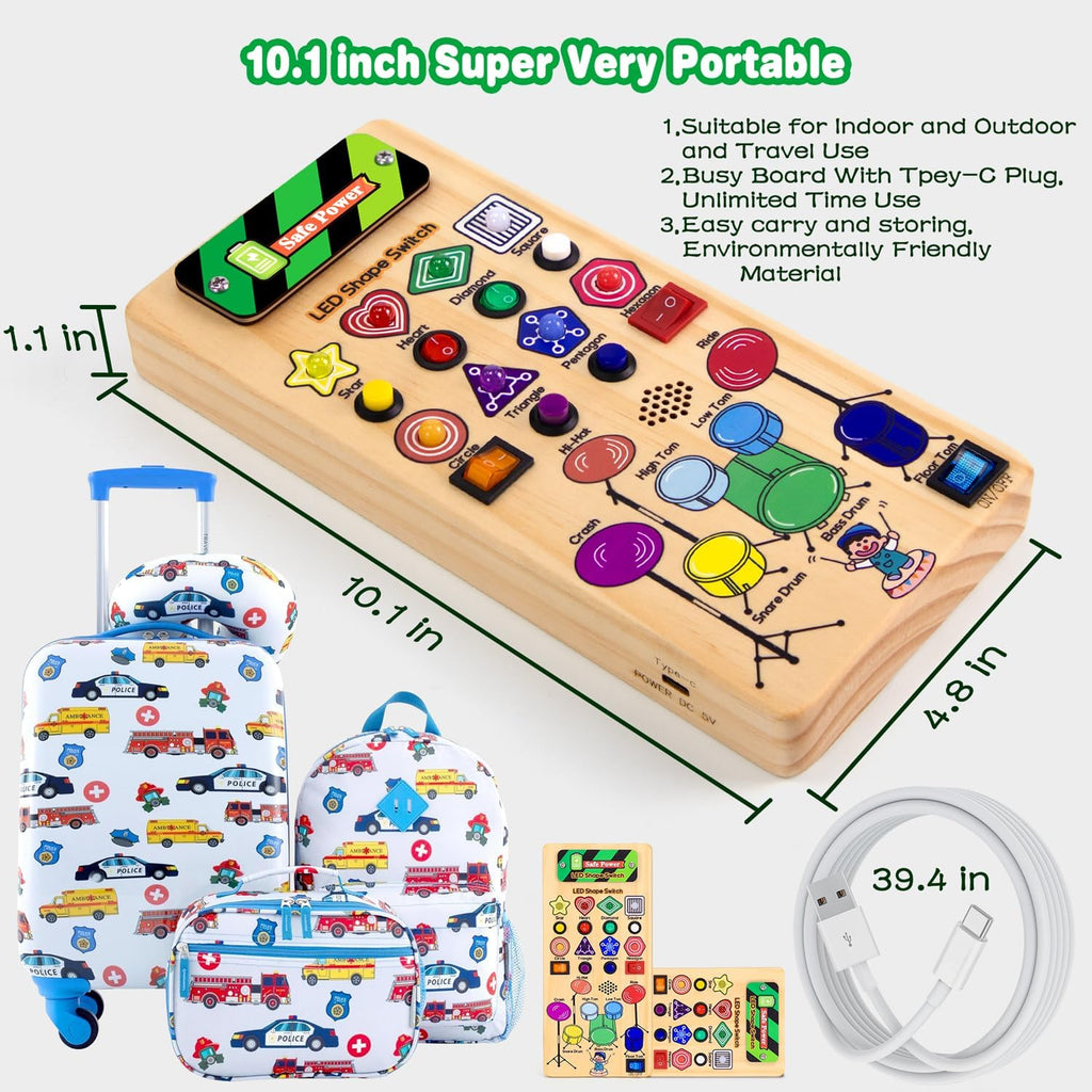 USB Busy Board with LED Shape Switch and Drum Set H9587