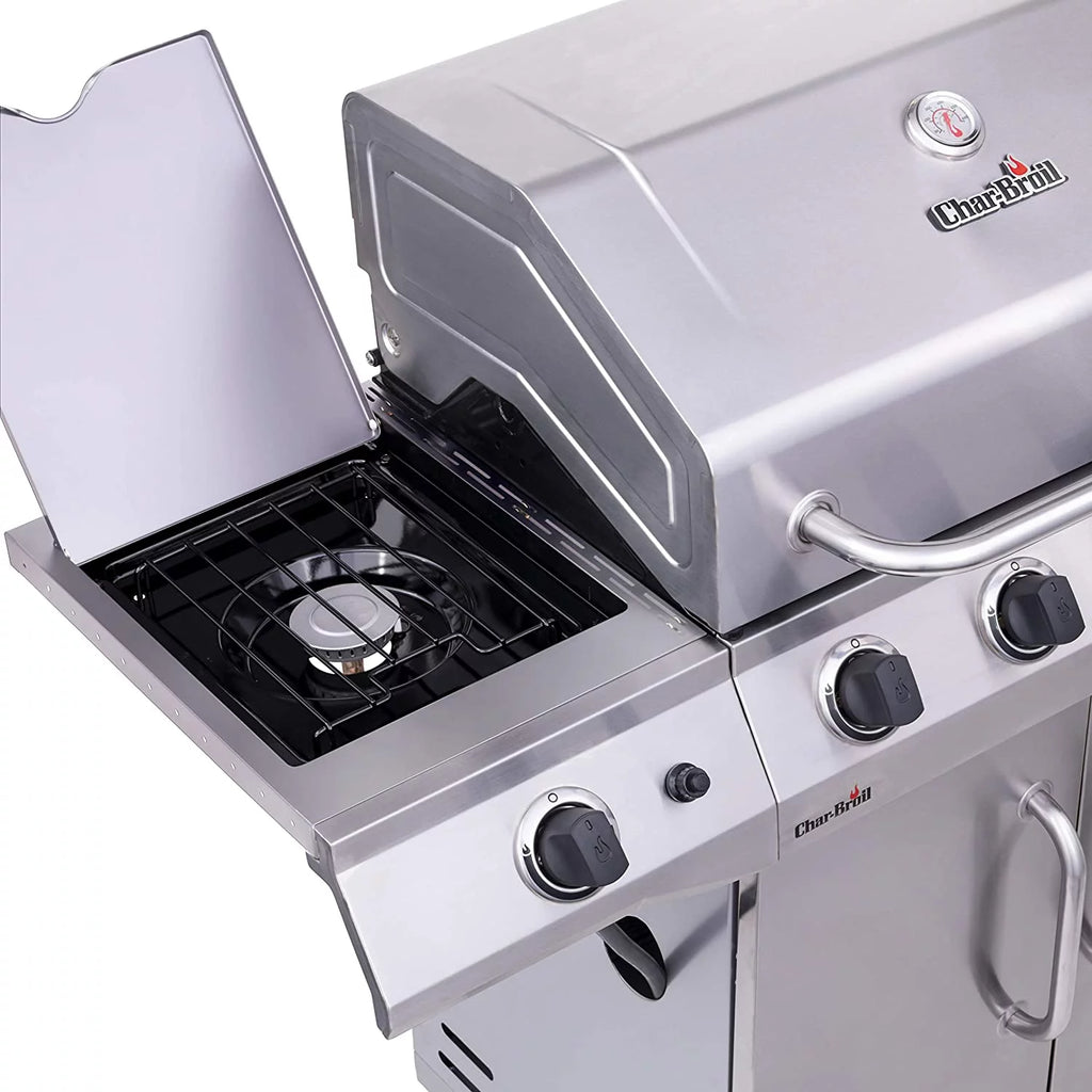 Stainless Steel Propane Gas 4-Burner Grill with Side Burner Cabinet G24781