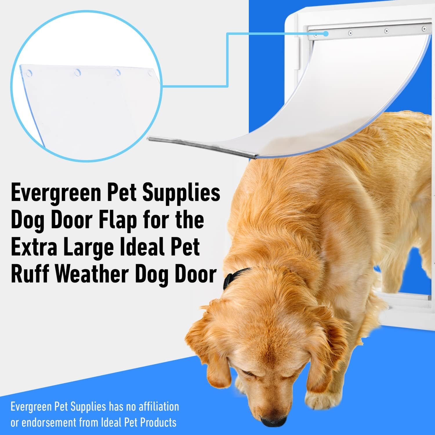 Weatherproof XL Replacement Dog Door Flap (9.75 x 17 in) H909