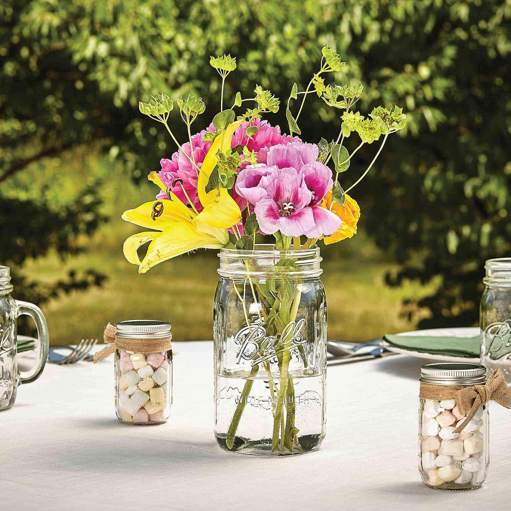 32-Ounces Quart Mason Jars with Lids and Bands, 2 Jars Y3975
