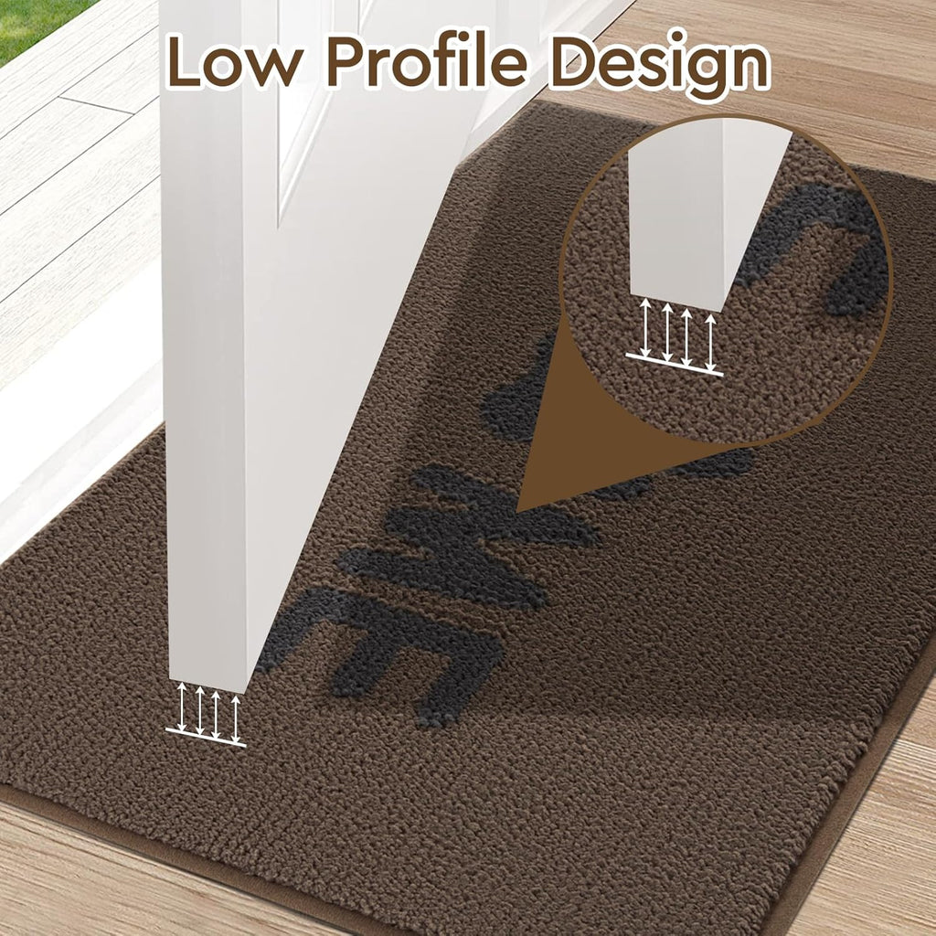 Brown 20"x32" Non Slip Absorbent Door Mat F393