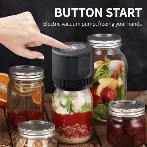 Black Electric Mason Jar Vacuum Sealer Z526