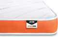 Twin Single White and Orange Sprung Mattress Z35076