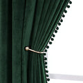 Black Velvet Blackout Curtains 52x96 inch 2 Panels G2823