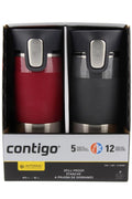 16oz Stainless Steel Spill-Proof Travel Mug (2 Pack) I3348