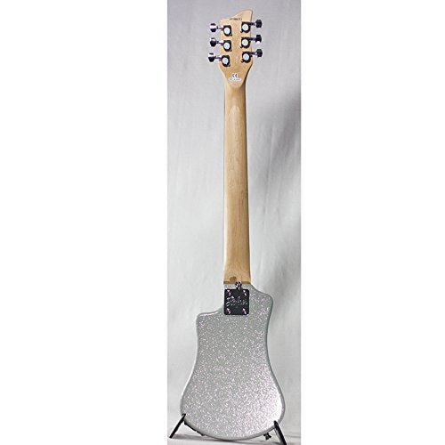 Metallic Silver Travel Guitar with Gigbag S585