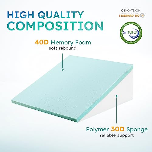 8 inch Cooling Memory Foam Wedge Pillow M21688