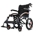 18" Seat 26lbs Magnesium Alloy Self-Propelled Transport Wheelchair X928944